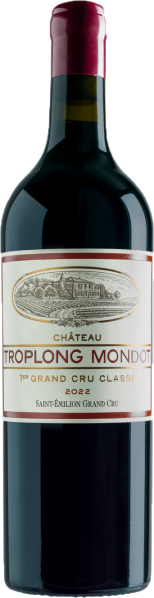 Dunkle Weinflasche mit rotem Kapselverschluss und elegantem Etikett.