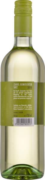 Durchscheinende Flasche Weißwein mit hellgrünem Schraubverschluss.