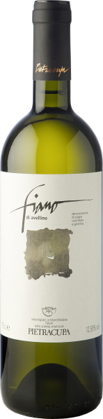 Grüne Weinflasche mit schlichtem, weißem Etikett und eleganter schwarzer Kapsel.