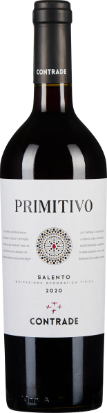 Flasche Rotwein mit schlichtem, eleganten Etikett und schwarzem Schraubverschluss.