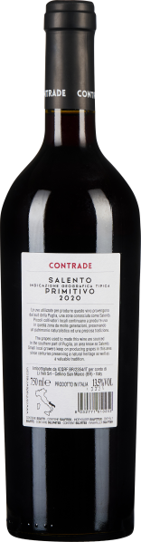 Dunkle Weinflasche mit schlichtem Etikett, elegant und klassisch gestaltet.