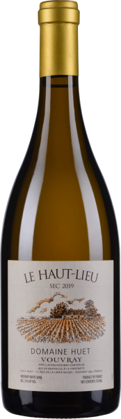 Braune Glasflasche mit goldenem Verschluss und illustriertem Etikett.