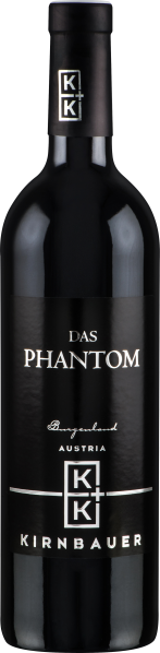 Schwarze Weinflasche mit schlichtem, elegantem Etikett; silberne Schriftakzente.