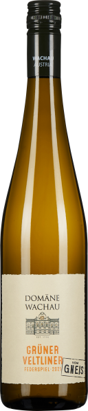 Grüne Weinflasche mit schwarzem Schraubverschluss und beiger Etikettierung.