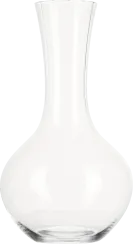 Klarglaskaraffe mit eleganter, bauchiger Form und schmalem Hals. Ideal zur Belüftung von Weinen.
