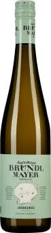 Schlanke Weinflasche mit grünlichem Etikett, darauf eine stilisierte Karte. Die Flasche hat einen hellgrünen Schraubverschluss und wirkt elegant und modern.