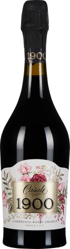 Dunkle Weinflasche mit Gold- und Blumenetikett, eleganter schwarzer Folie auf dem Flaschenhals und stilvollem Design.