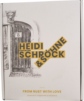 Vintage-inspiriertes Set mit Tür-Illustration und markantem gelbem Schriftzug.