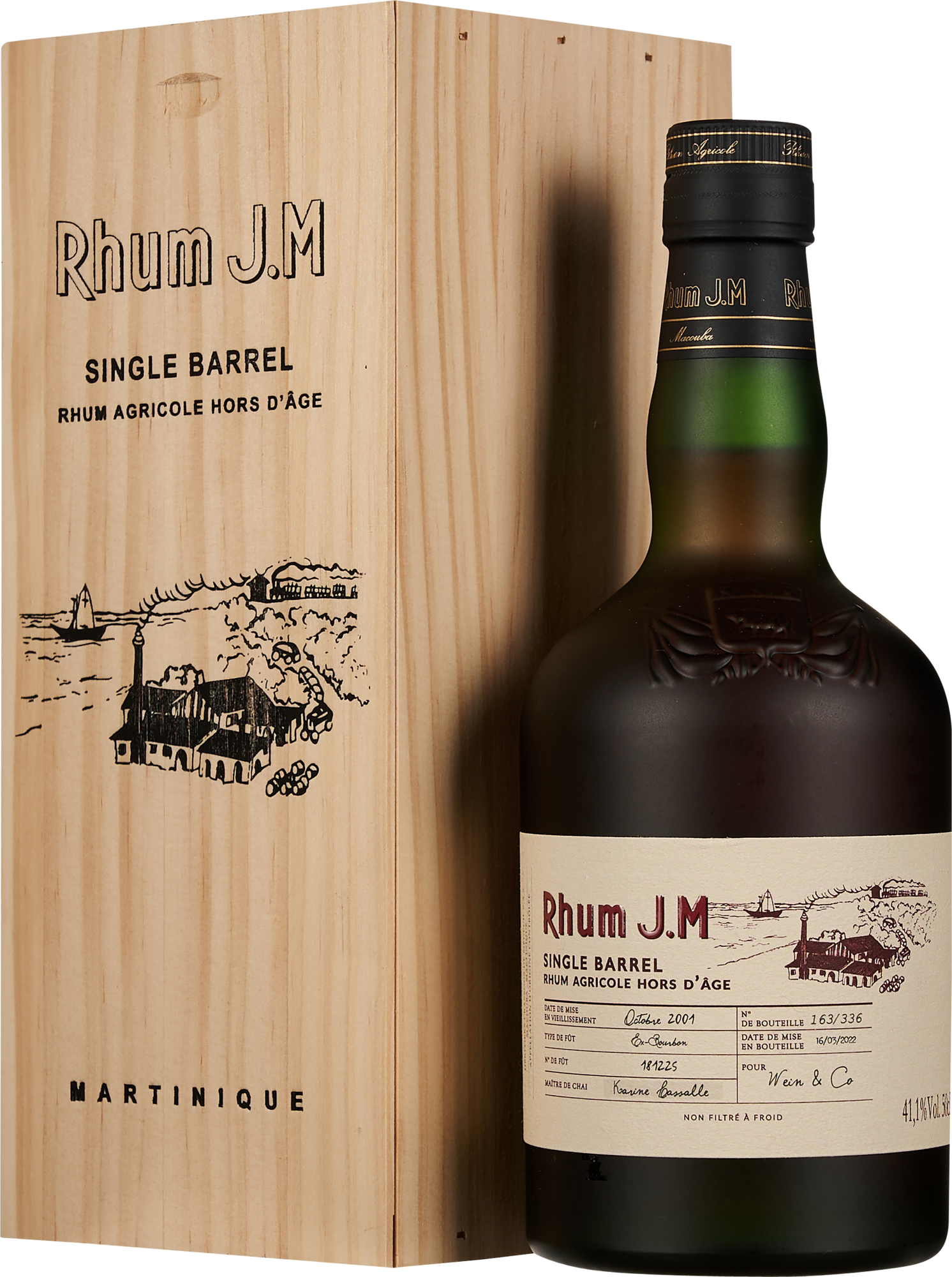 Rhum J.M Rhum Très Vieux Agricole Single Barrel 0,5 Liter 2001 in ...